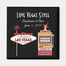 Love Vegas Style Save The Date Magnets