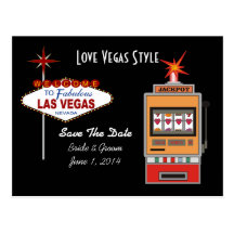 Love Vegas Style Save The Date Postcards