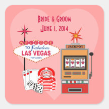 Love Vegas Style Wedding Stickers