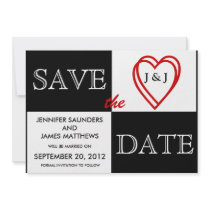 LOVE Wedding Save the Date Announcement Front View