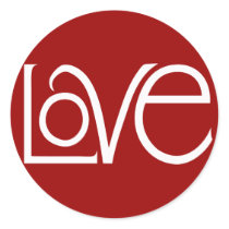 Love white Sticker