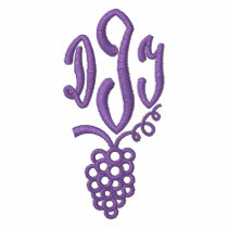 Love wine? Have your own Grape Monogram Embroidered Shirt