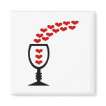 Love Wine With Unusual Hearts & Wine Glass