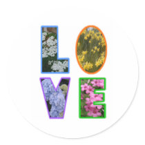 Love with Flowers Sticker