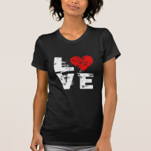 LOVE - With Red Heart Tee Shirt
