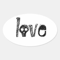 love (with skulls)  Stickers stickers
