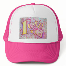 Love Word Art Painting Hats
