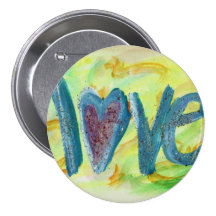 Love Word Fresh Spring Art Pin Pendant Buttons