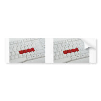 LOVE word on a keyboard Bumper Sticker