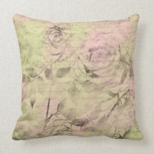 Love Words- floral pillow with handwritting