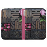 love words in letterpress type iPad folio case
