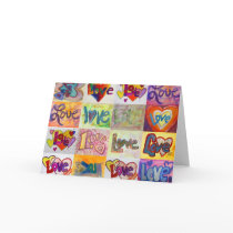 Love Words XOXO Art Greeting Card or Note Cards