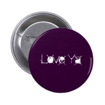 Love Ya Purple Pin back Button