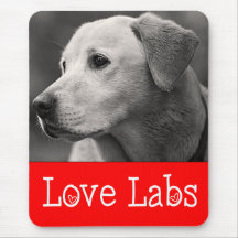 Love Yellow Labrador Retriever Puppy Dog Mousepad