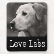 Love Yellow Labrador Retriever Puppy Dog Mousepad