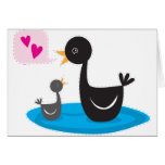 love you baby swan card