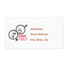 Love You Custom Shipping Labels