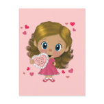 Love You Girl Postcard