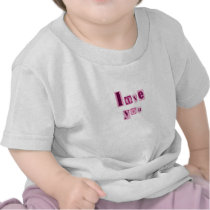 Love You in Pink Baby Tee Shirt