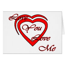 Love You Love Me Red Hearts Red The MUSEUM Zazz Greeting Card