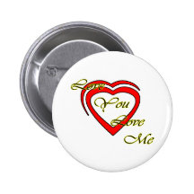 Love You Love Me Yellow Hearts Red The MUSEUM Zazz Pins