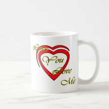 Love You Love Me Yellow Hearts Red The MUSEUM Zazz Coffee Mug