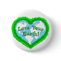 Love Your Earth Badges Button