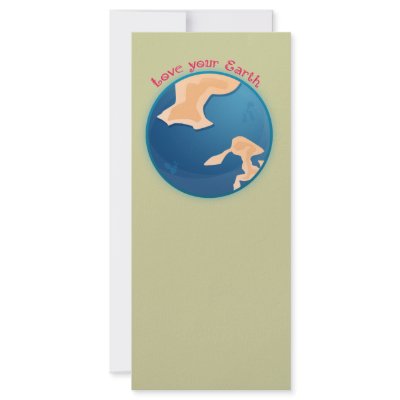 Love your Earth Book Mark Custom Rack Card by sugraphic