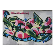 Love your life graffiti photographic print