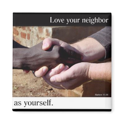 Love Your Neighbour magnet by dollargrafix