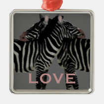 LOVE/Zebras' Affection ornaments