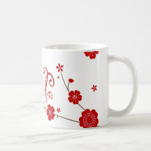 Lovebirds and Cherry Blossoms Mug