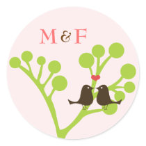 Lovebirds (Blush Pink) Envelope / Favour Seal