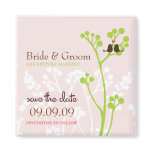 Lovebirds (Blush Pink) Save the Date Fridge Magnet