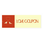 Lovebirds Love Coupon business cards
