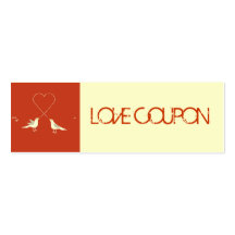 Lovebirds Love Coupon Business Card