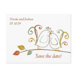 Lovebirds on Branches Save the Dates