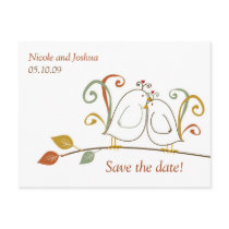 Lovebirds on Branches Save the Dates