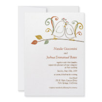 Lovebirds on Branches Wedding Invitations