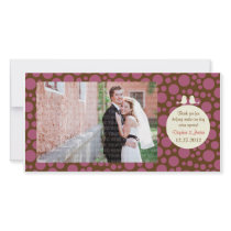Lovebirds (Polka Dot) Wedding Thank You Photo