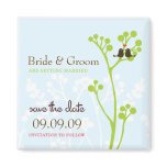 Lovebirds (Powder Blue) Save the Date Magnet