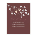 Lovebirds Reception Card Postcard