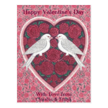 Lovebirds Valentine Postcard