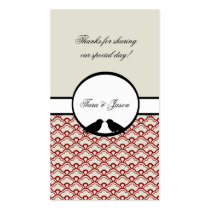 Lovebirds Wedding Favour Gift Tags