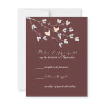 Lovebirds Wedding Response Card Custom Announcement