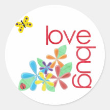 Lovebug Round Sticker