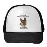 Loved & Protected By A German Shepherd Trucker Hats