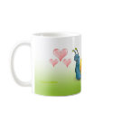 Loved snail with big heart  - Mug template