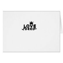 lovedeed (black and white logo) greeting cards