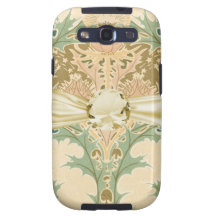 lovely art nouveau floral botanical  pattern samsung galaxy s3 case